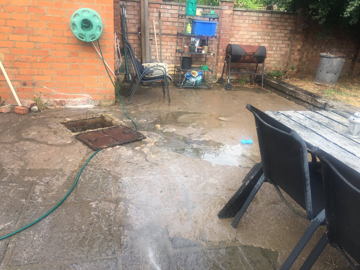 So this happened when the storm broke. Sewage