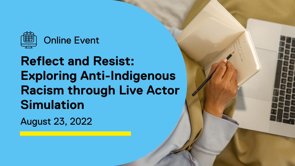 The Reflect and Resist: Exploring Anti-Indigenous Racism through Live Actor Simulation workshop will introduce participants to a newly developed simulation funded by the Aboriginal Education Council. 

Register ➡️ cutt.ly/XXjjOzW