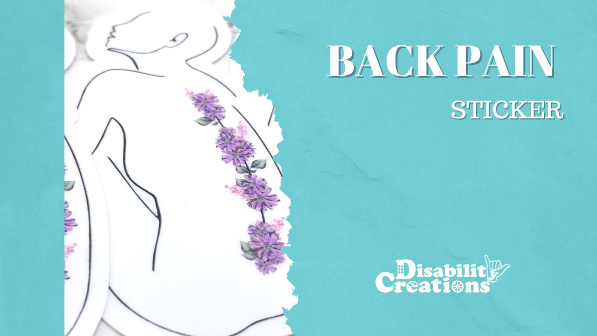 DisabilityCrea1's tweet photo. The Back Pain Sticker!⁠
⁠
Did you know that around four out of five people have lower back pain at some point in their lives? It's one of the most common reasons people visit healthcare providers.⁠
⁠
#DisabilityTwitter #Pain #ChronicPain #InvisibleIllness https://t.co/mgNhMywxvm