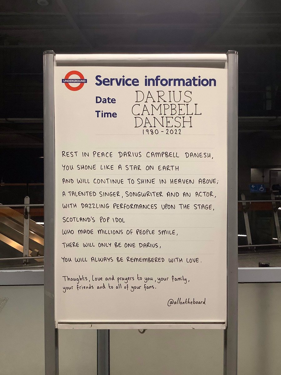 allontheboard's tweet photo. Rest in peace Darius.
Scotland’s pop idol who made millions of people smile.
Thoughts, love and prayers to your family, your friends and your fans.

#Darius #RIPDarius https://t.co/gtl18FyKxQ