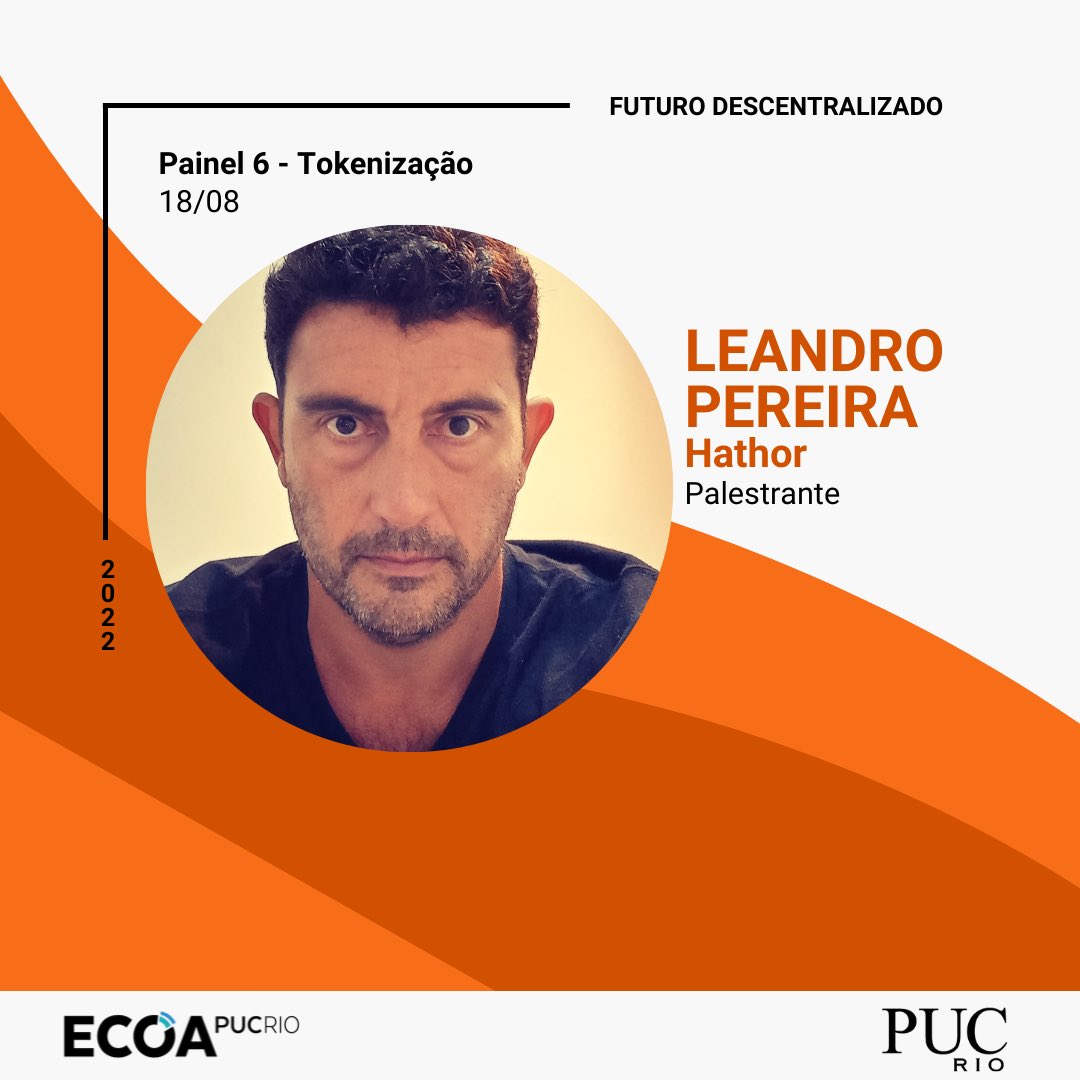HathorNetwork's tweet photo. Our Head of Global BD, Leandro Pereira, will be joining a tokenization panel at The Decentralized Future event at @pucriooficial 🇧🇷

🗓 Thursday, 18th August

#BlockchainMadeEasy $HTR https://t.co/Lc4Q1aUylL