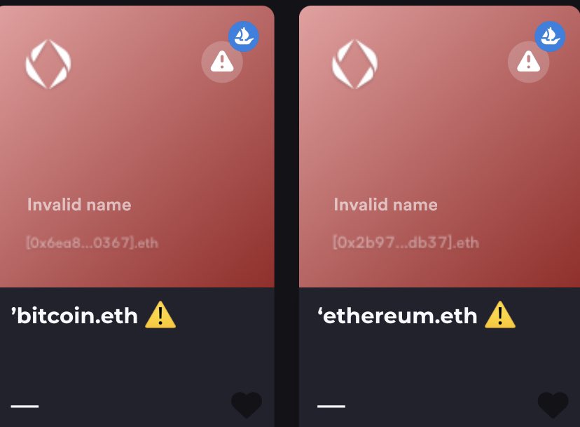 C1RCASelect's tweet photo. ‘Ethereum

‘Bitcoin

‘Sony

‘SpaceX

NFT‘s

McDonald‘s

Just some rare [ ‘] plus letters ENS names still registered and functional.

Not many of these exist.

#RareClub https://t.co/Q9t7SchNdK