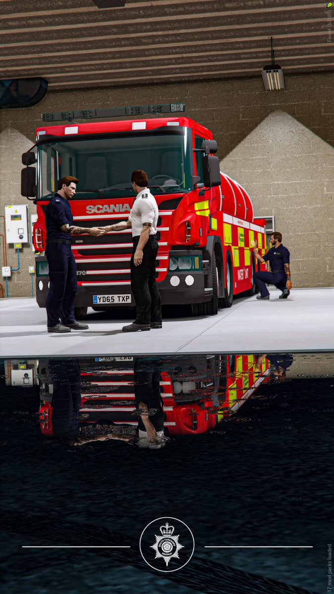 SYRPC_SYFRS's tweet photo. During some free time Station Manager J.Jonesey &amp; @SYRPC_1416 a frequent Crew Manager out of Tankersley, had met up to welcome two new appliances! Our new Water Unit &amp; Operational Support Unit.

Apply today at https://t.co/Wus7OkUraM

#Fictional https://t.co/YRqq2hp64C