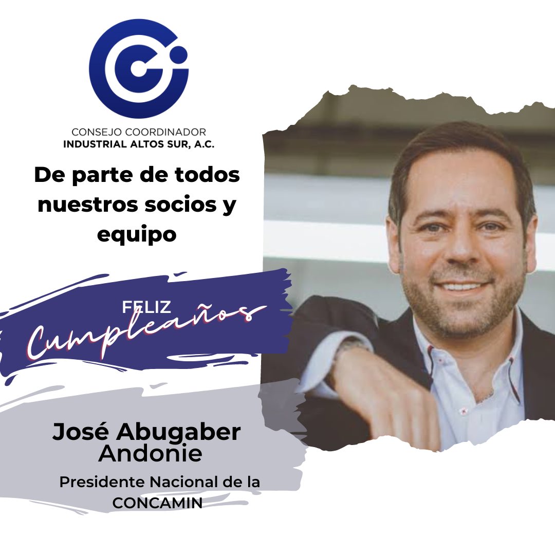 CCIAS_Jalisco's tweet photo. Muchas felicidades @abugaberjose, de parte de todo el equipo que conformamos #CCIAS deseamos el mejor de los cumpleaños 🎂 https://t.co/lqH5ZjQ2tO