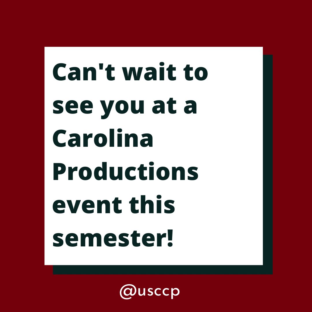 Ever wonder what Carolina Productions is? Check out what Carolina Productions does and events happening this semester! 🤙