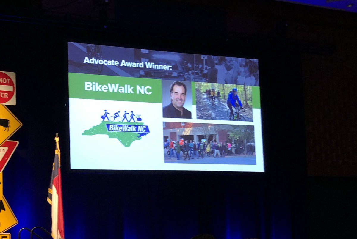 bikewalknc's tweet photo. We are honored to receive @NC_GHSP’s #NCTSC Advocate Partner of the Year Award. We are more dedicated than ever to work for safer streets for the most vulnerable road users. https://t.co/KS6TdO18Hv