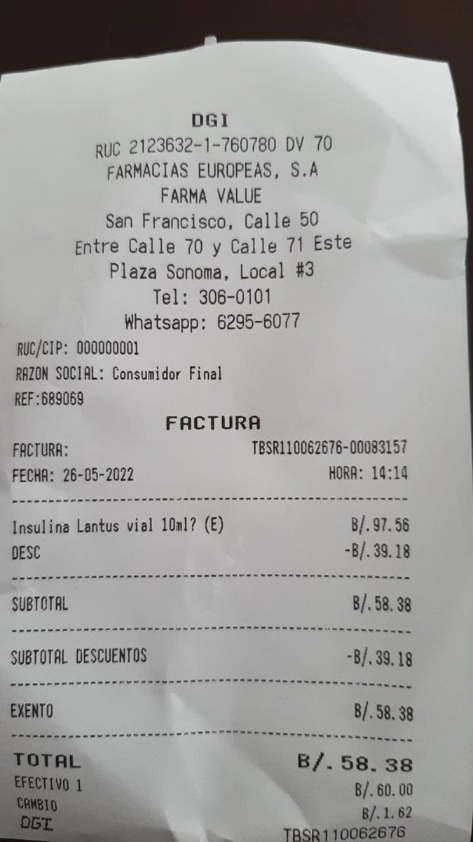 kzabal's tweet photo. @AlvaroAlvaradoC hola Álvaro mira el engaño de las medicinas consulta de hoy en la misma farmacia con compra en el mes de mayo. Pago más que antes https://t.co/XSWHtAgYyP