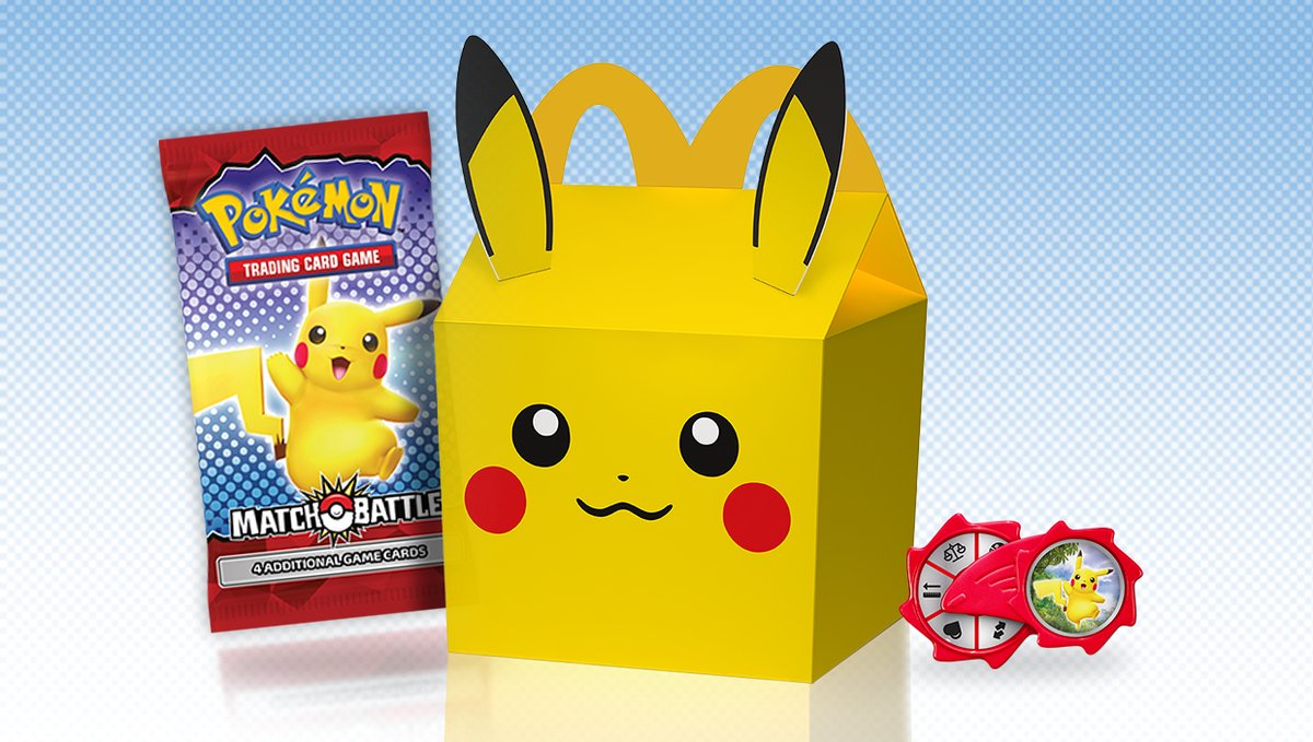 PokemonTCG's tweet photo. .@Pokemon is teaming up with @McDonalds to bring you #PokemonTCG: Match Battles!  

Trainers who purchase a Happy Meal through September 6 will receive everything they need to stage a Match Battle with friends.  

Full details: https://t.co/g7BbptEkvE https://t.co/WRc9OcWySG