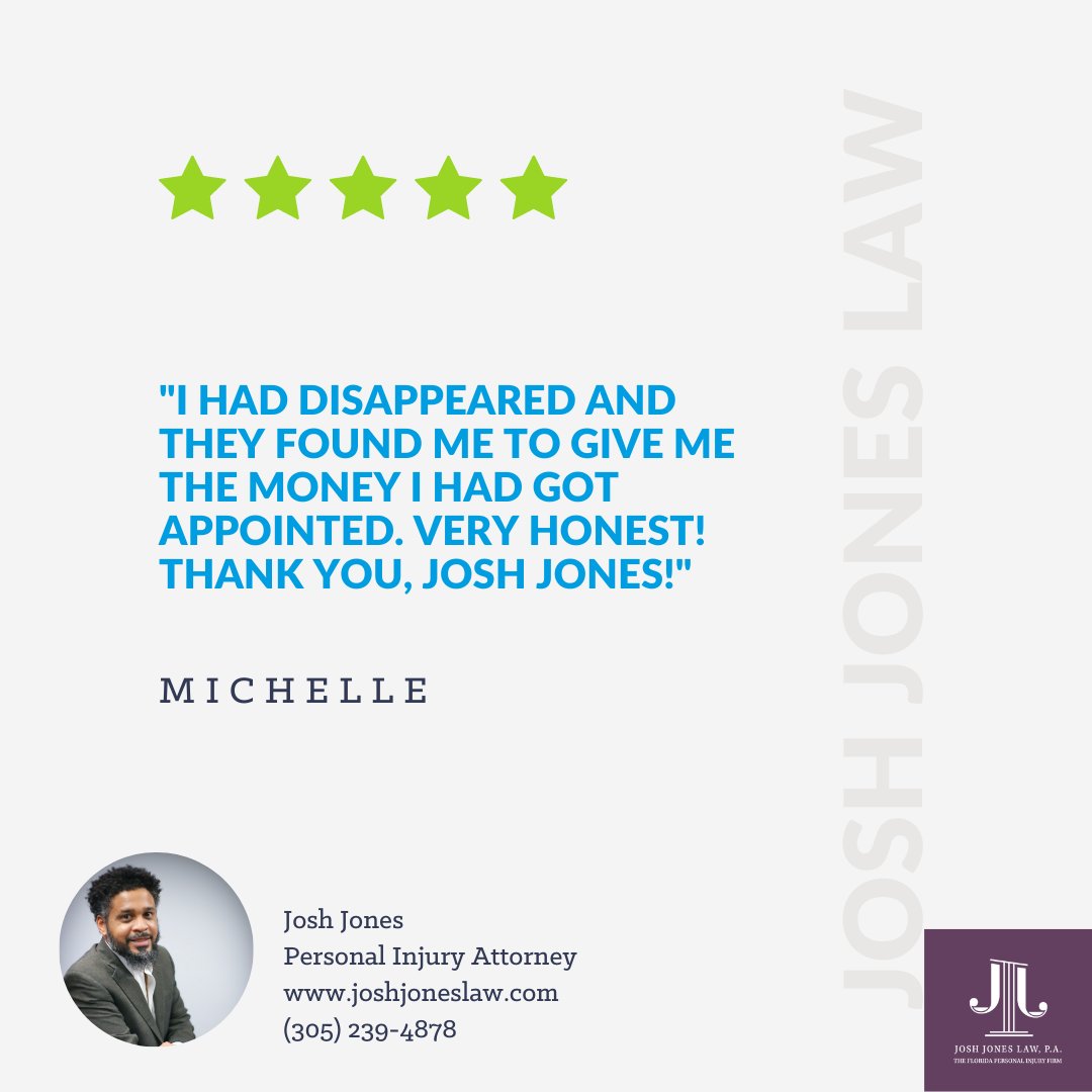 JoshJonesLaw's tweet photo. It's #TestimonialTuesday!

Thank you Michelle for the ⭐️⭐️⭐️⭐️⭐️ Review: I had disappeared and they found me to give me the money I had got appointed. Very honest! Thank you, Josh Jones! https://t.co/bzRDRAXt5B