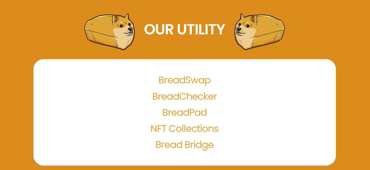 DogeBreadDC's tweet photo. 🚨 NEWS: We just release $BREAD whitepaper v1 on our website and the first utility will be released this week! It's gonna be BreadSwap with first NFT collection preview

https://t.co/xOcLZADAfP

#DogeBread #DogeBreadDC #BREAD #Dogechain https://t.co/MHjK0d8wPl