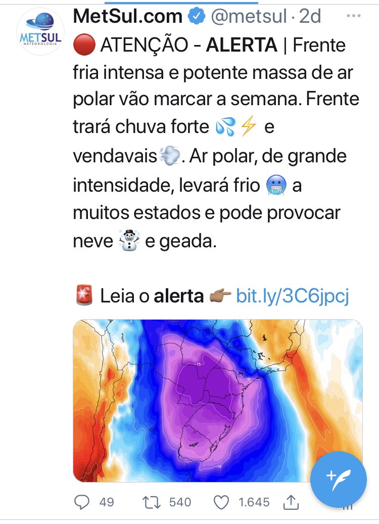 metsul's tweet photo. Olá, @RodrigoMuller76, que não nos segue, gratos pela mensagem. Há profissionais em férias no momento, mas quem está na firma publicou cinco boletins de alerta em https://t.co/cCRIo33qLf desde domingo e seis avisos de nowcasting advertindo para vendavais e granizo. Total? Onze! https://t.co/TXG3ICKIKX
