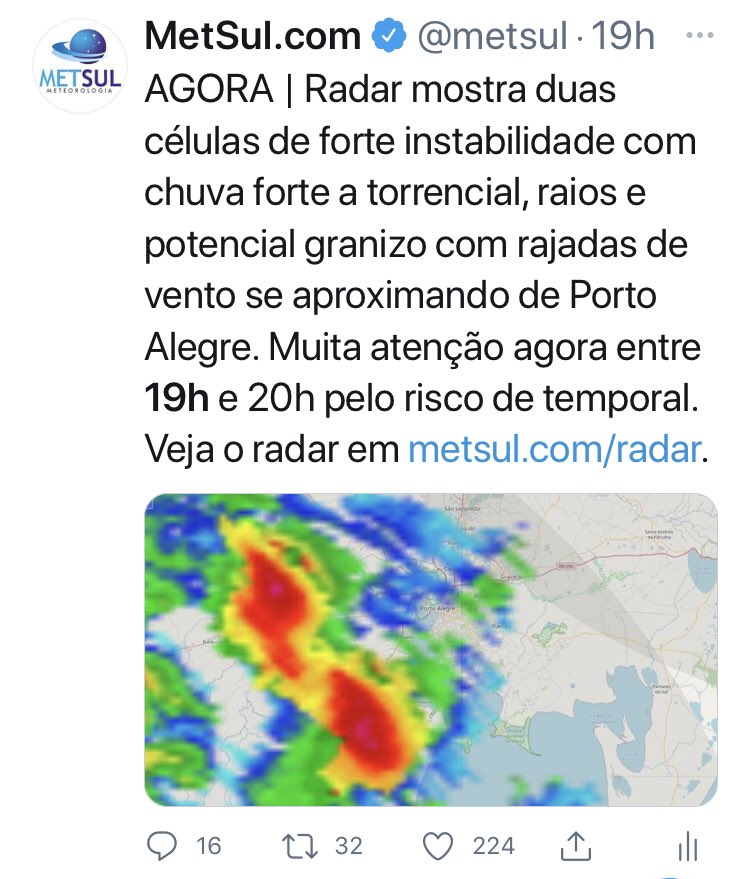 metsul's tweet photo. Olá, @RodrigoMuller76, que não nos segue, gratos pela mensagem. Há profissionais em férias no momento, mas quem está na firma publicou cinco boletins de alerta em https://t.co/cCRIo33qLf desde domingo e seis avisos de nowcasting advertindo para vendavais e granizo. Total? Onze! https://t.co/TXG3ICKIKX