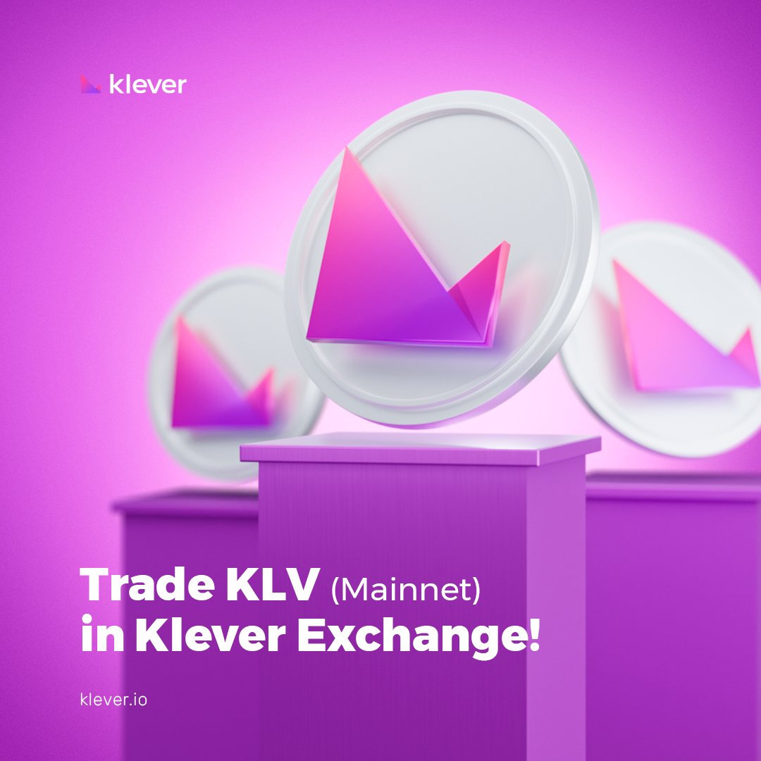 #KleverExchange #KLV trading pairs are 🔥

KLV/#KFI
KLV/#BTC
KLV/#BCH
KLV/#BNB
KLV/#MKR
KLV/#LTC
KLV/#UNI
KLV/#LINK
KLV/#APE
KLV/#SAND
KLV/#MANA
KLV/#MATIC
KLV/#ENJ
KLV/#CHZ
KLV/#DOGE
KLV/#TRX
KLV/#USDT
KLV/#DVK
KLV/#PRIMO
KLV/#IGG

Anyone can trade ⤵️
klever.io