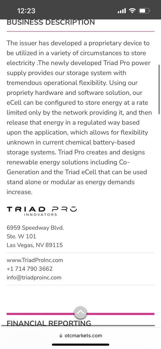 RadioSilentplay's tweet photo. $TPII .013 @TriadProInc CEO Interview after hours 4:30pm eastern 

-Low share structure 
-Proprietary Electric storage power supply 
-.01 support 
-Last run .25+ https://t.co/D7UlYOM2Eg