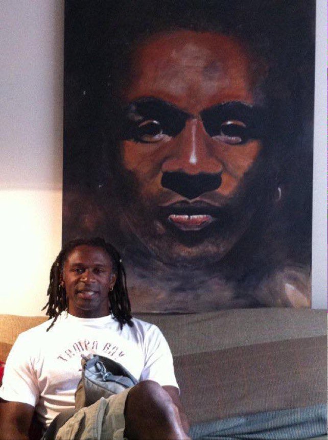 Love painting portraits! This one was painted nearly 10 years ago in acrylic. Need to do some more! #portraitart