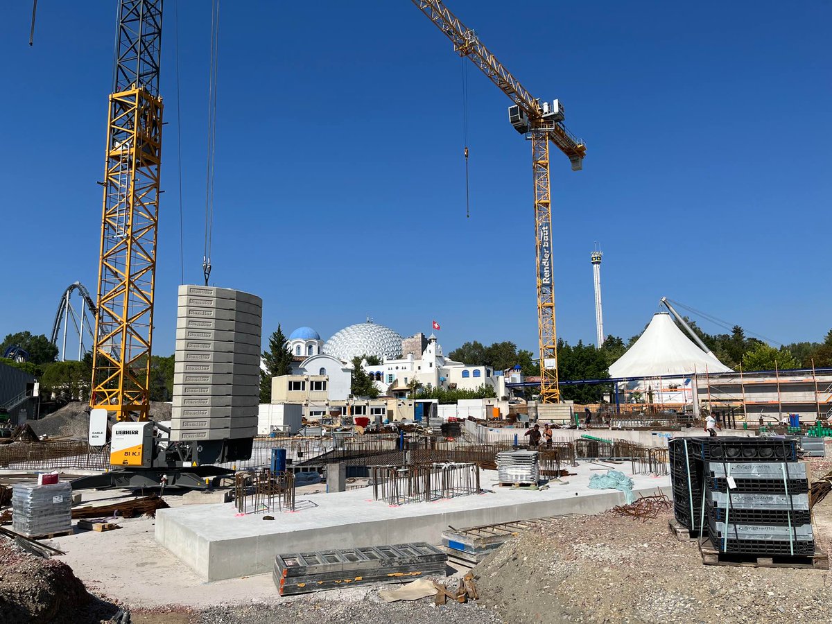 MichaelMack's tweet photo. Today is #RollercoasterDay! 

As a special treat, I'm happy to share an exclusive picture of the current status of the construction site of our 14th roller coaster at #EuropaPark! It is fascinating to see the progress day by day! https://t.co/32nFPYCoHW