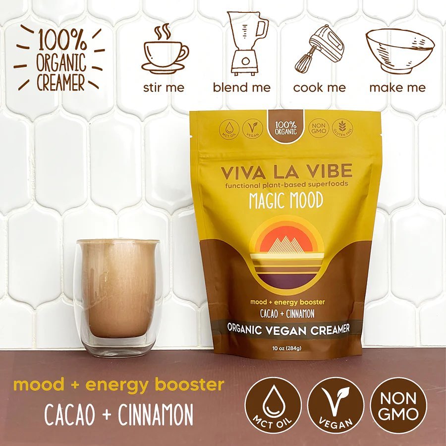 Take your coffee, lattes, tea, smoothies, and more to a whole new level! Viva La Vibe offers 100% organic creamer to boost mood, energy, and performance. Grab some with your next order! #eatlocal #shoplocal #avl