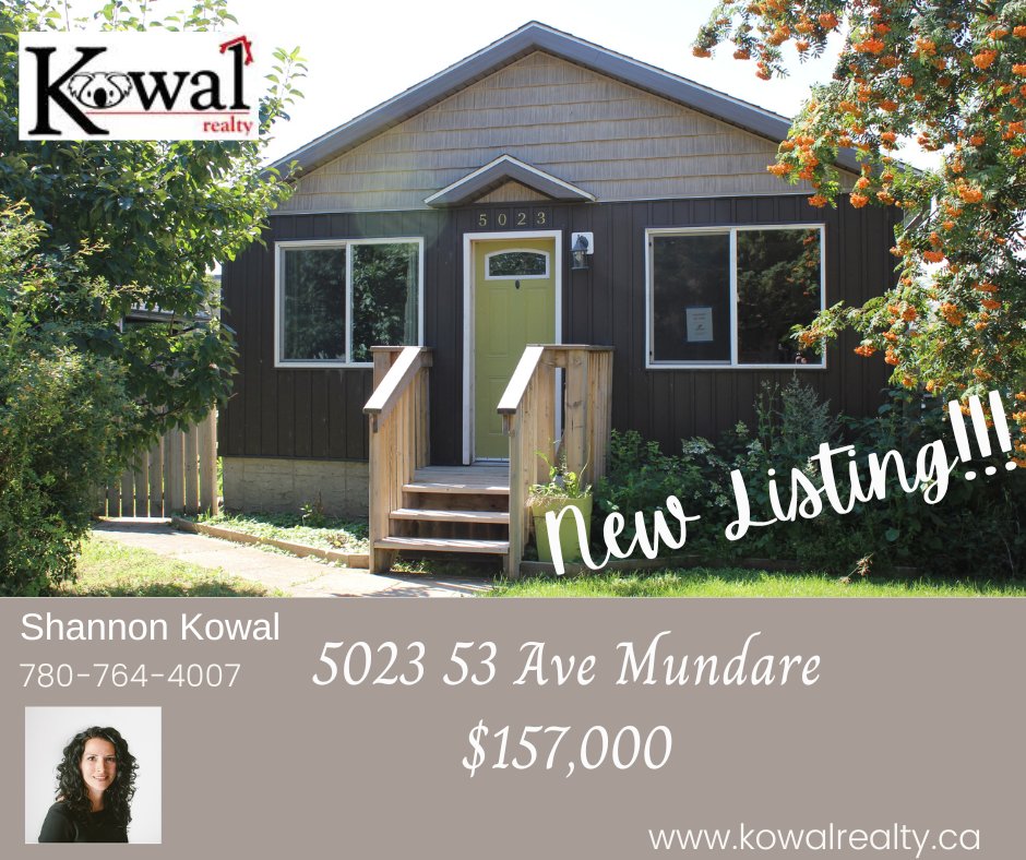 5023 53 Ave, Mundare, Alberta, Canada
$157,000
kowalrealty.ca
Cute 2 bedroom bungalow close to Main Street shopping! 
#home #realestate #sherwoodparkrealtor #yegrealestate #lamontcounty #mundare #newlisiting