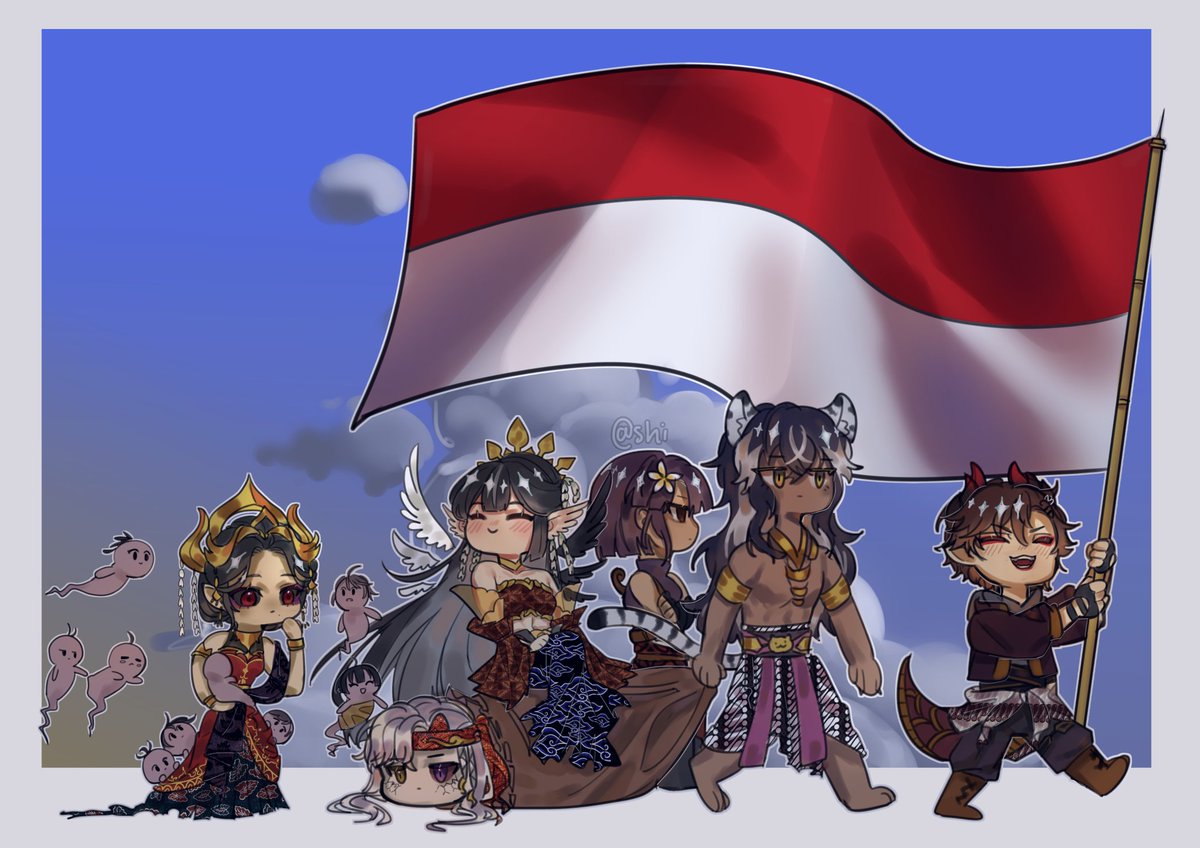 Happy Independence Day 77th (ft. my ocs) #HUT77RI #HappyIndependenceday2022