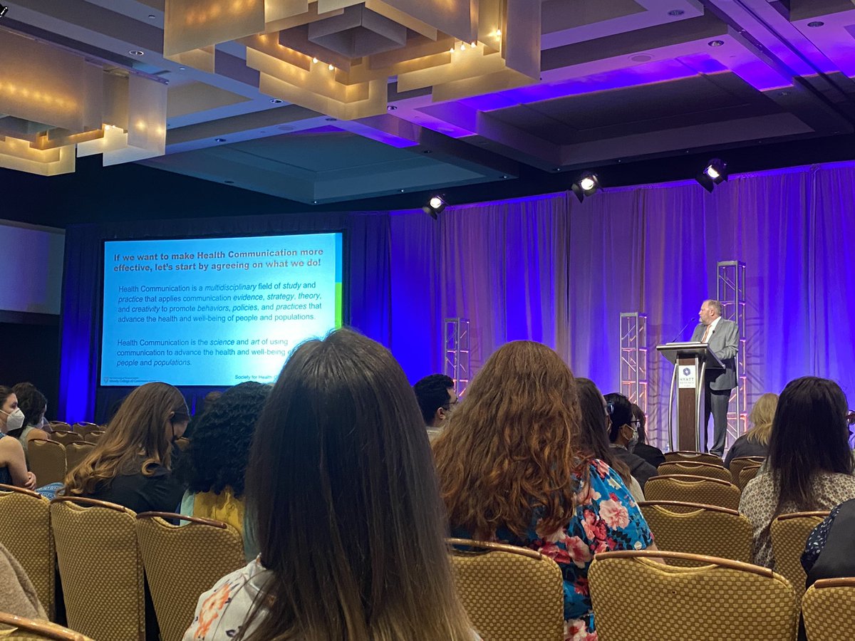 KLFolkman's tweet photo. @NCHCMM conference @jaybernhardt frames the conference well in a slide- “Health Communication is the science and art of communication to advance the health and well being of people and populations.” Yes- together science and art will move health comm forward! https://t.co/VFpQ2tYotG