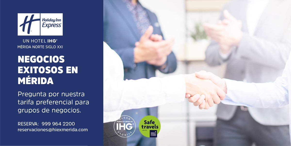 hiexmerida's tweet photo. Todo lo que necesitas para tu viaje o evento de negocios lo encuentras en #HolidayInnExpressMérida.
Pregunta por nuestra tarifa preferencial para grupo de negocios. 
Reserva ahora 👉 https://t.co/1SmHDpfyjP
Contáctanos: 999 964 2200
#Hotel #IHGHotels #Mérida https://t.co/Np1b3gt4uL