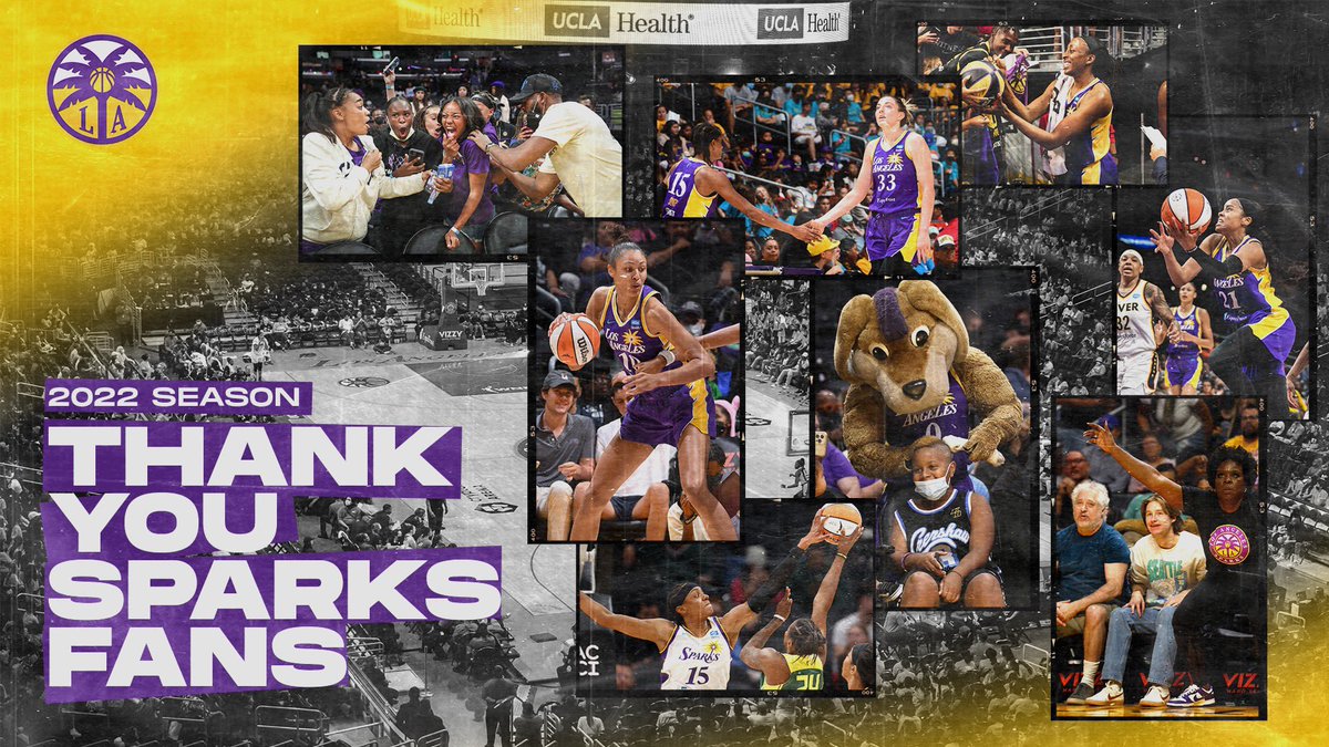 LASparks's tweet photo. Thank you to all our fans for the support this season! 💜💛 https://t.co/GIan7ZvdLe