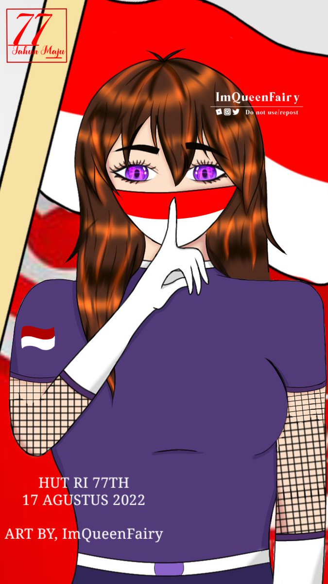 ImQueenFairy's tweet photo. HAPPY INDONESIA INDEPENDENCE DAY! HUT RI 77TH

#art #digitalart #artist #DigitalArtist #artwork #ArtistOnTwitter #HUT77RI #indonesiaindependenceday https://t.co/8v9iSJX1ZU