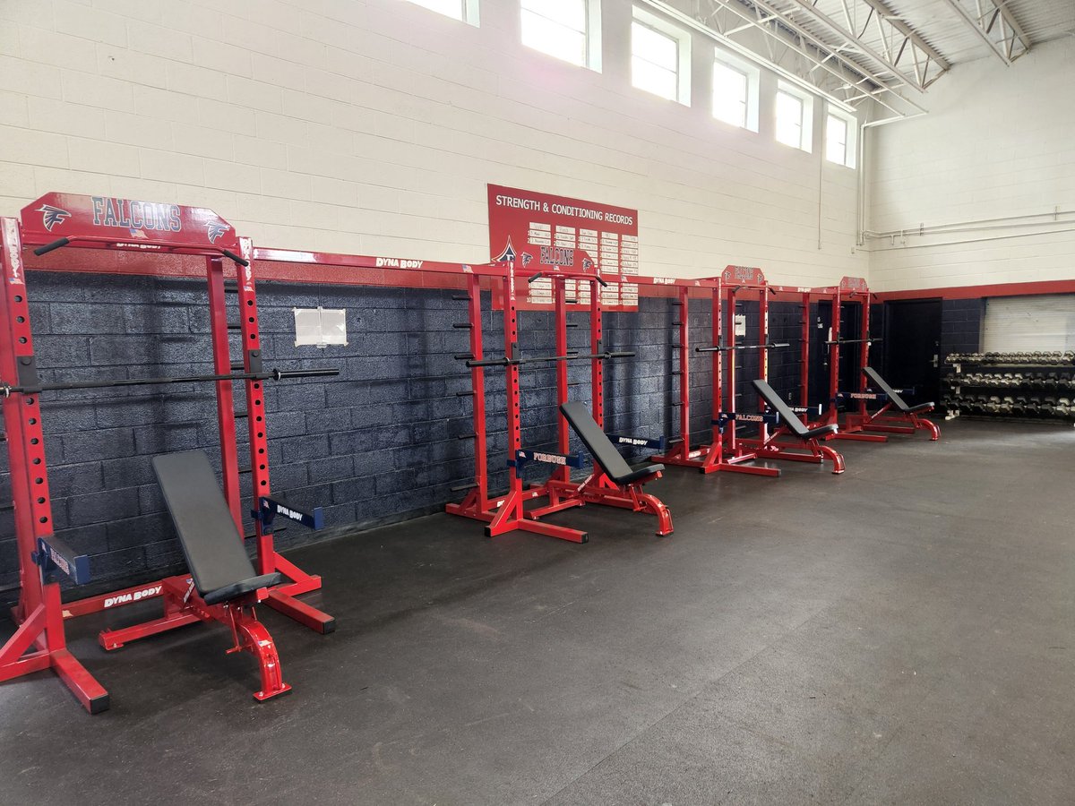 falcons_iron's tweet photo. Special day here for Falcon Strength! Thanks to our Booster Club for seeing the vision and supporting our athletes wholeheartedly.  @FootballForbush @bushfastpitch @CoachJackMoss @ForbushABC @ForbushHS @ForbushTrack @ForbushSoccer @ForbushBasketb1 https://t.co/G2yuyttdN9