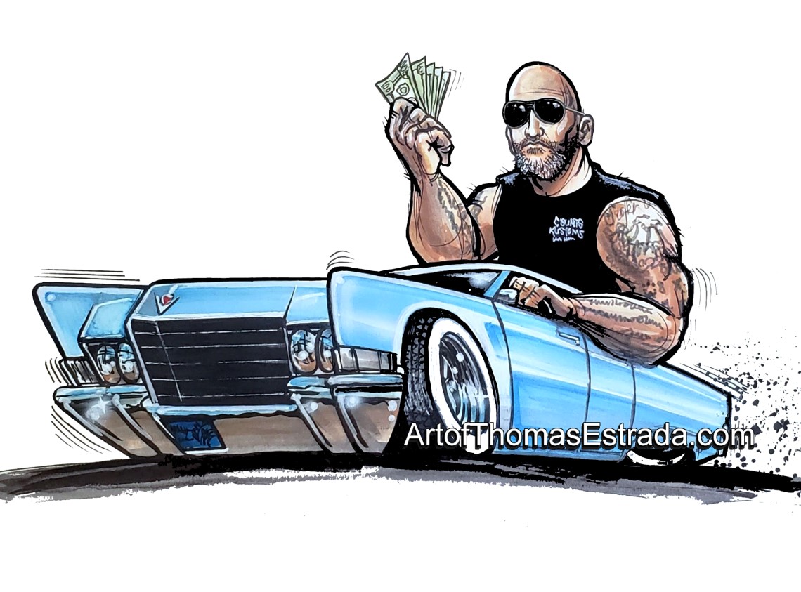 TEstradaArt's tweet photo. Continuing my Rat Finked series of the @CountsKustoms guys with @MackDaddyLV #CountsKustoms #RatFink #KevinMack @DannyCountKoker https://t.co/6pe1rZ51AQ