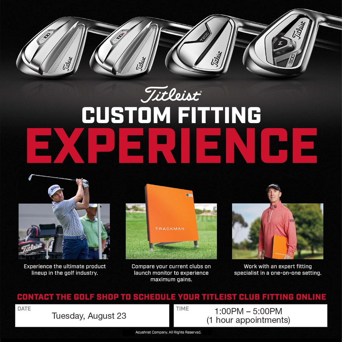 thederrickclub's tweet photo. Sign up for a custom fitting experience with @Titleist at The Derrick Club on August 23! ποΈ
Contact the Pro Shop at 780.437.8383 or golfstaff@derrickclub.com to sign up.
#DerrickGolf #DerrickProShop #YEG #YEGgolf #ClubFitting #Titleist β β https://t.co/t8diiL7Q8D