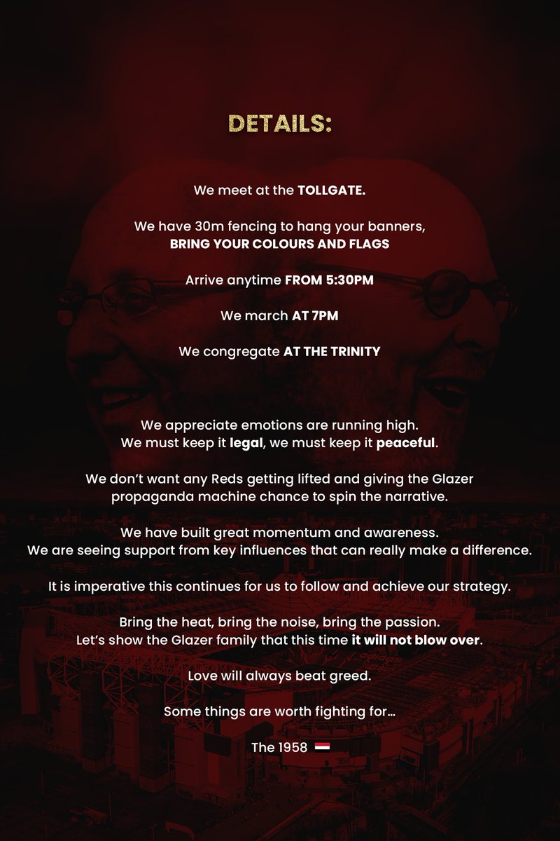 Please read our plans for Liverpool at home. Also on our website. Share, retweet, and get the message to all Reds! It’s down to all fans to let these owners know it’s time to go! Some things are worth fighting for… The 1958🇾🇪