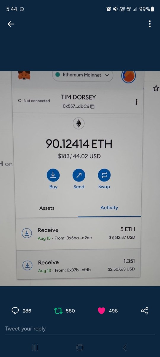Terrminatorr84's tweet photo. @TimsBlockChain Excited! Done https://t.co/e7MwWe5Wq8