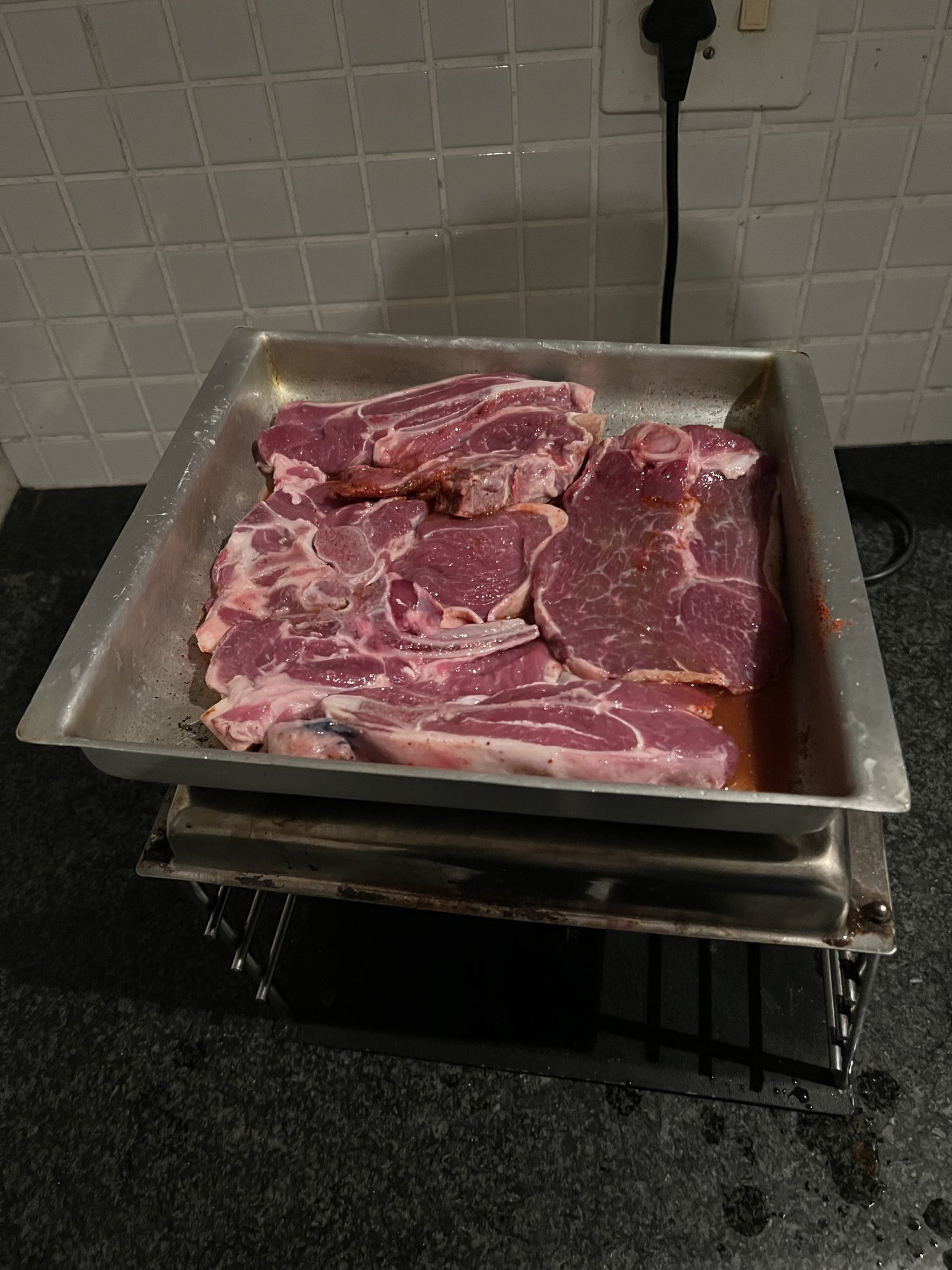 Tito Mboweni on X: Kind of bored and hungry. Decided on a lamb chops TV  braai and some pasta! Onions, garlic and green peppers later as the lekker  village gravy.  /