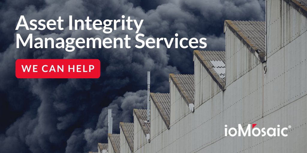 ioMosaic's tweet photo. Avoid citations and the risk of an incident at your facility by optimizing your Asset Integrity Management program with services from ioMosaic. https://t.co/HMV5ihoT3u 
#AssetIntegrity #MechanicalIntegrity #ProcessSafetyManagement https://t.co/tKVb1KYPTV