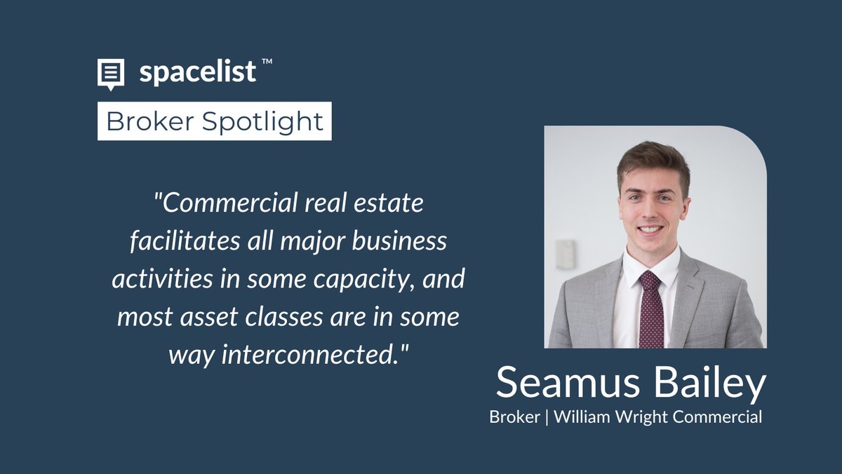 Have you checked out our #brokerspotlight Q&amp;A with Seamus Bailey yet? Check it out here: blog.spacelist.co/broker-spotlig…
#cremarketing #CRE #commercialrealestate #commercialbroker