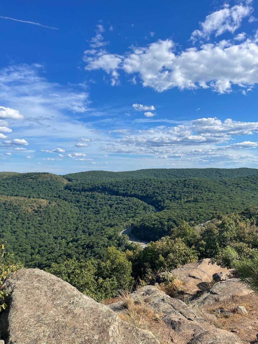 hiking up the mountain