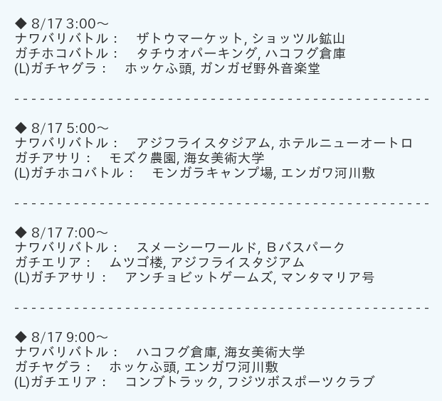 スプラトゥーン２ ステージ情報 時間帯 スプラトゥーン２ Splatoon2 時間別ステージ情報 T Co Vuqympxx6i Twitter