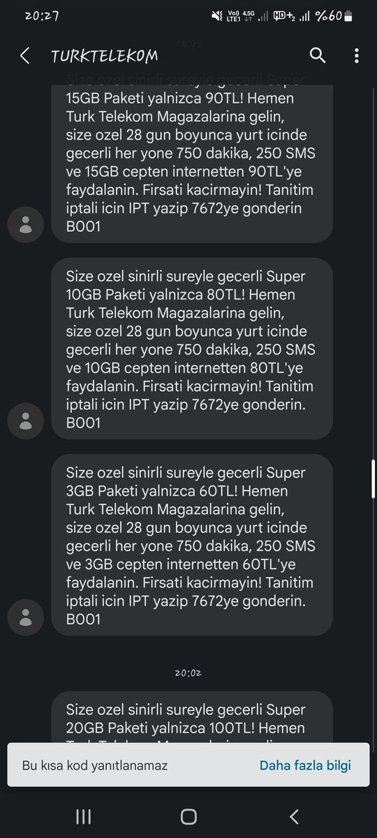 15 senelik müşterinizin yapmayın dedim. 15gb'lık 70₺'lik paketimi 120₺'ye bana dayatıp, ben Türkcell' e geçince ayrıldığı sevgiliye arkadan bakan sevgili gibi bakma bana 🤣  Bunları ilişkimiz esnasında düşünecektin 🤣 Selametle...  🙋‍♂️ <a href="/TurkTelekom/">Türk Telekom</a>