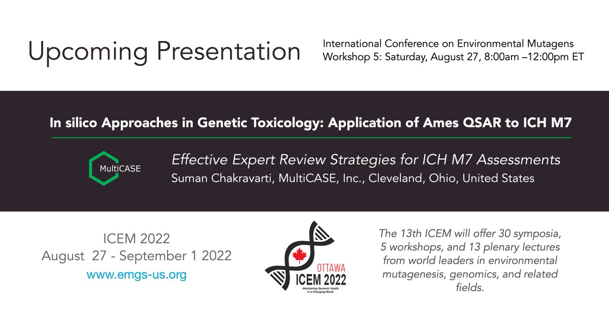 MultiCASEInc's tweet photo. We're looking forward to contributing to the ICEM conference on effective expert review strategies for #ICHM7 assessments this month https://t.co/6FeZ0UCnC7