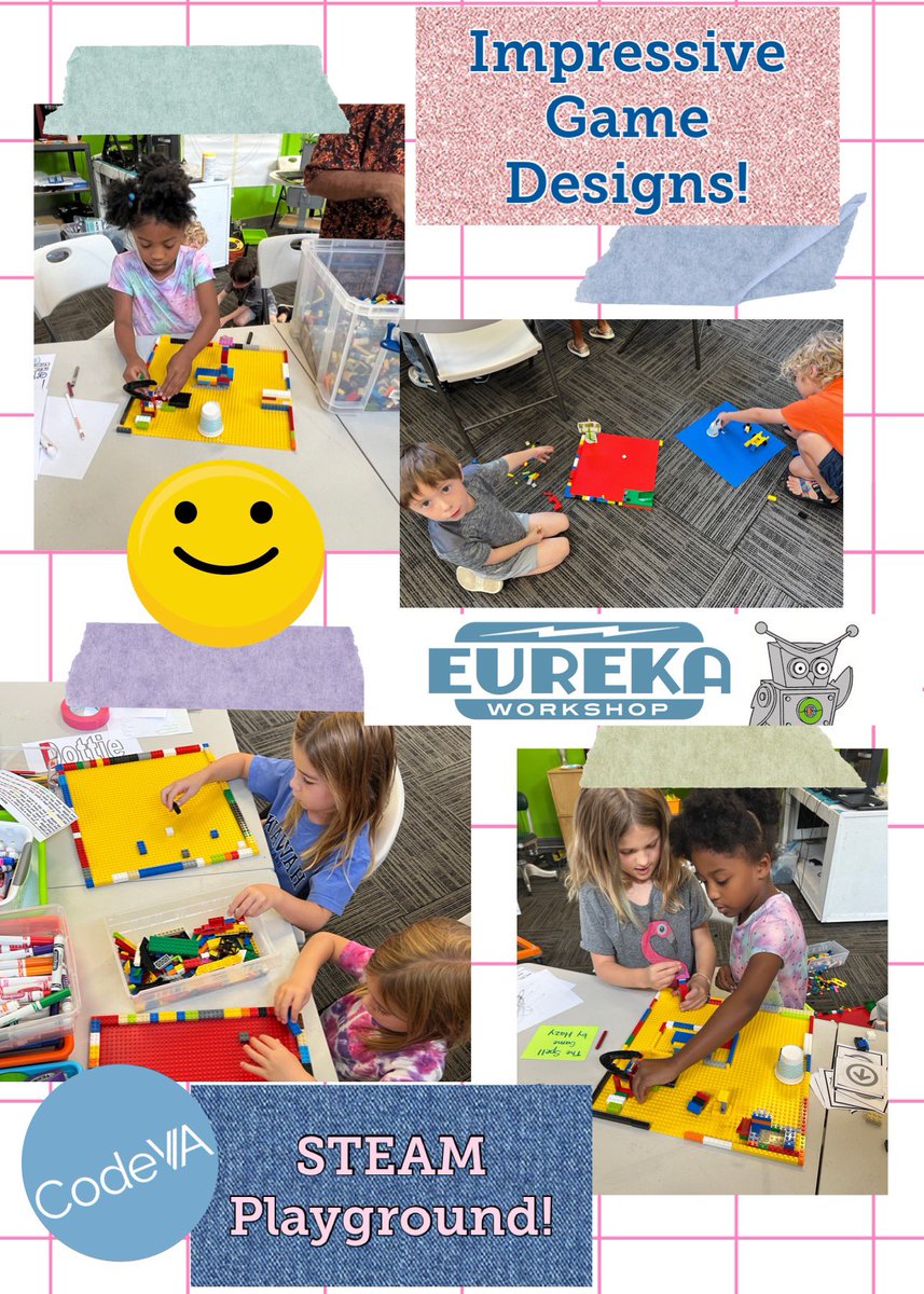 jenhicks's tweet photo. Day 2 of STEAM Playground!  Some game designing, coding vocab review, Playdough exploration which turned into “The Ice Cream Shop,” &amp; Perler bead creations!  A busy and productive time w/elementary campers! 👏😃#csed #steam #csforall #codeva #eurekaworkshop https://t.co/OLPLgyYuQS