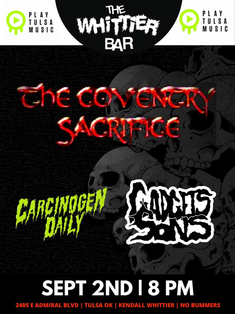 Happy to be returning to <a href="/TheWhittierBar/">The Whittier Bar</a>