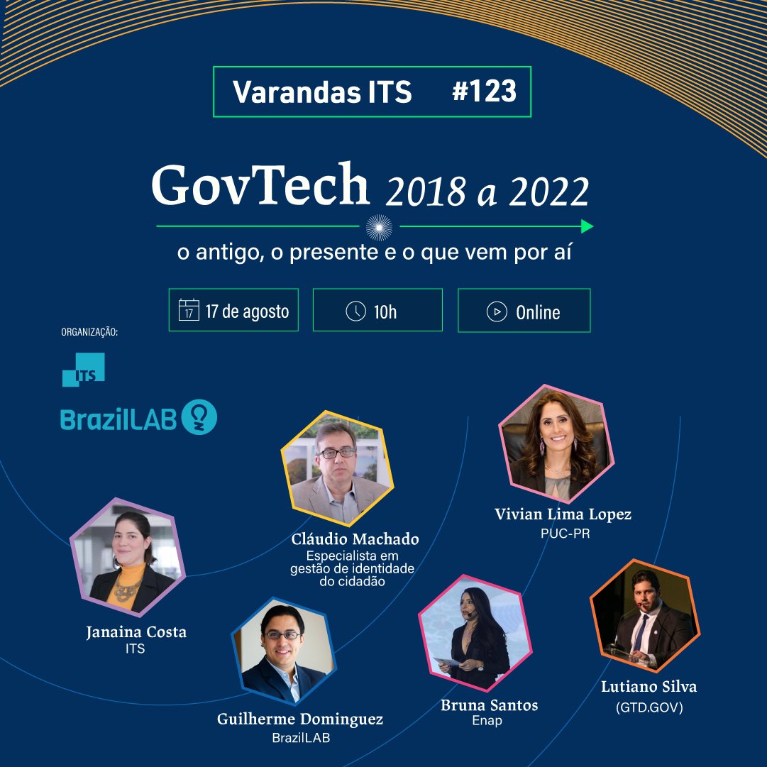 BRpaisdigital's tweet photo. O @BrazilLAB e o Instituto de Tecnologia e Sociedade (ITS Rio) promovem o Varanda ITS “GovTech 2018 a 2022: o antigo, o presente e o que vem por aí”!
Não perca!👇
🗓 17 de agosto
⏰ 10h às 11h30
💻 On-line

⏩ https://t.co/RqNEdEUVUH .
. https://t.co/gwKSKlTCes