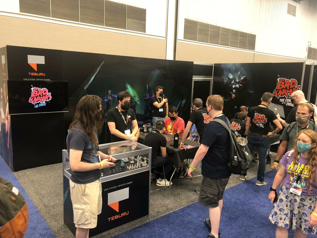 TeburuGames's tweet photo. Thank you to everyone who stopped by our booth at @gen_con Indiannapolis!

It was an amazing weekend and we're happy to have shared Teburu and the Bad Karmas to so many wonderful people!

#GenCon2022 may be over, but there's still time to get your Late Pledge! (Link in bio) https://t.co/HYhUiTFTRp