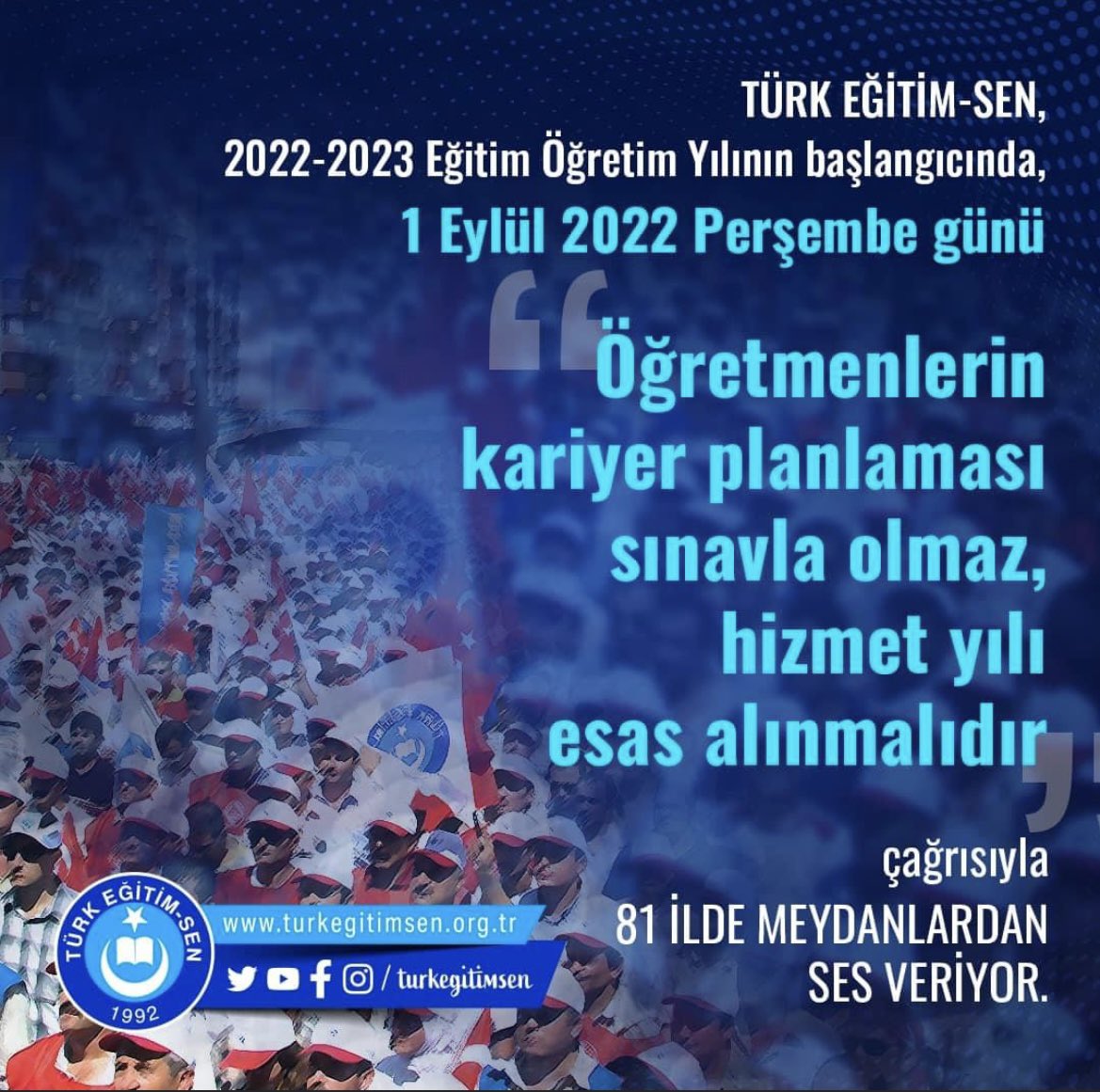 SInavla kariyere HAYIR diyorsan;
Alanlara çık ve sen de haykır !!!