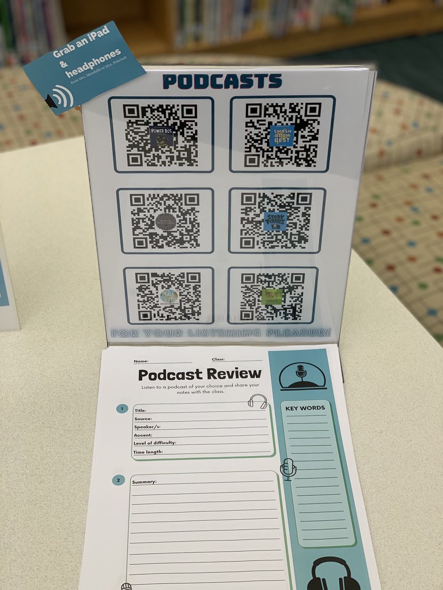21stStacy's tweet photo. Podcast listening station @Davis_Academy media center! #davisme #davisk#davis1 #davis2 #davis3 #davis4 #davis5 @sljournal https://t.co/WzcRYmg2CW