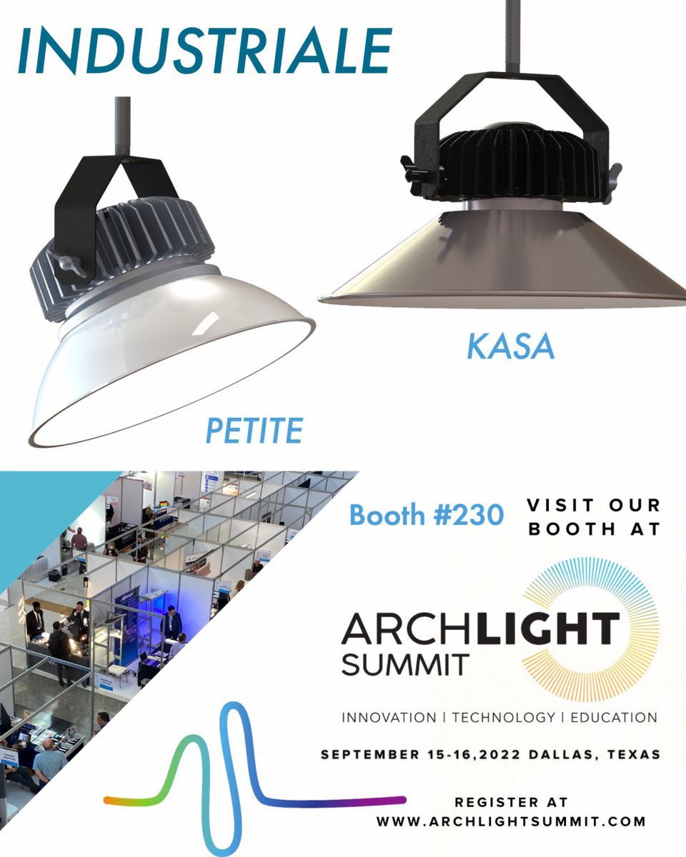 Come see us <a href="/archlightsummit/">ArchLIGHTSummit</a> in Dallas, September 15-6! Here is a preview of some of the fixtures we will be showing. Our popular and customizable Industriale Series. To register visit archlightsummit.com #archlightsummit #ledlighting #lightingdesign #industrialdesign