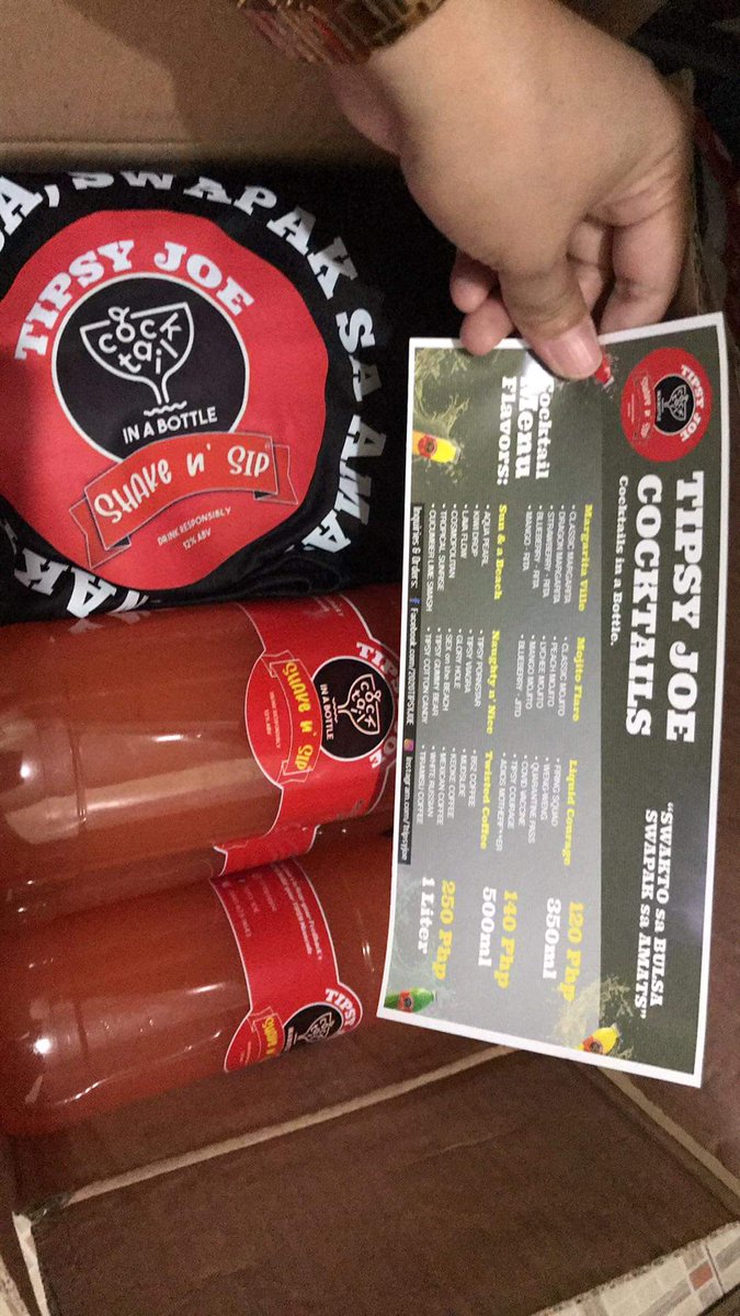 TipsyJoe2's tweet photo. Maraming salamat sa inyong tiwala @FILAph 
Enjoy every sip of it 🍹 

#cocktails🍹 #readytodrinkcocktail #TipsyJoe #CocktailInaBottle #FilaPhilippines #FILA https://t.co/bLKWE1T7G3