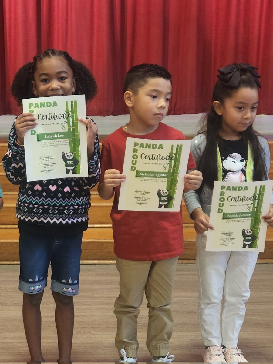 MrsDowiesClass's tweet photo. We had our first Pep Rally of the year and we had a blast! We also recognized kids who are already showing us they are Panda Proud! @humbleisd_wpe https://t.co/AUhDhDB1OQ