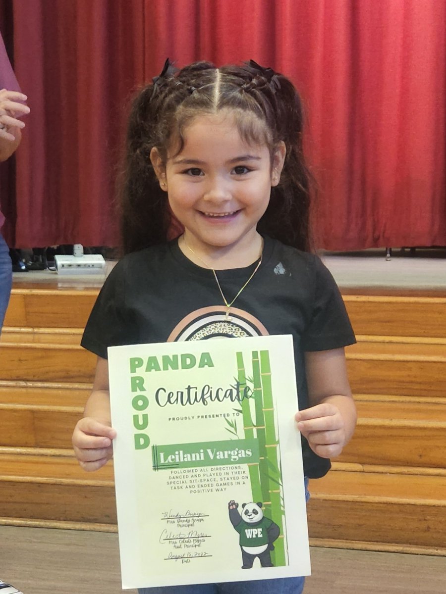 MrsDowiesClass's tweet photo. We had our first Pep Rally of the year and we had a blast! We also recognized kids who are already showing us they are Panda Proud! @humbleisd_wpe https://t.co/AUhDhDB1OQ