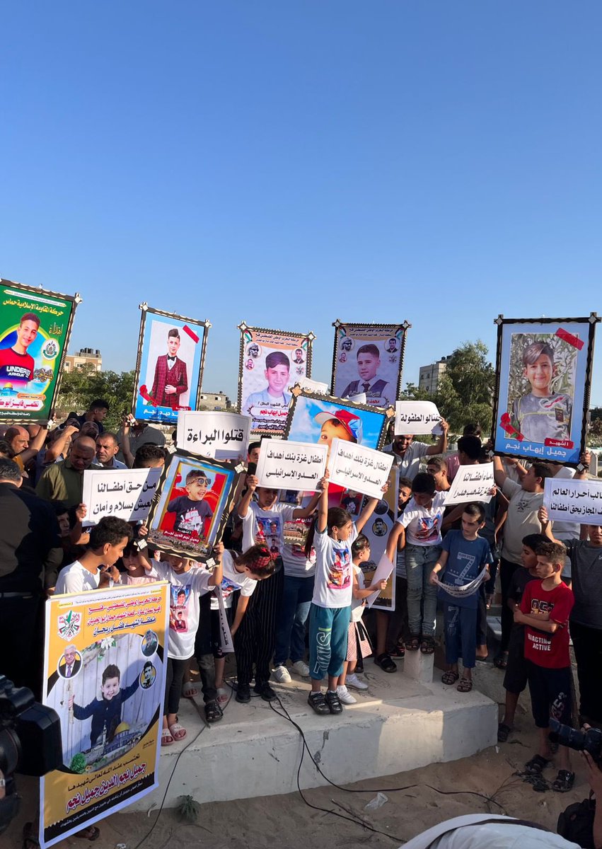 Israeli officials admitted to killing 5 children after initially blaming the Islamic Jihad. These are Palestinian children who gathered to protest Israel’s continuing massacres of Palestinian children!